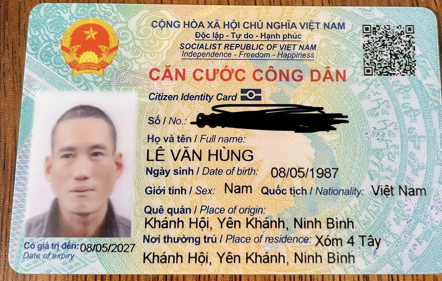 Nhặt được giấy tờ mang tên LÊ VĂN HÙNG Ninh Bình