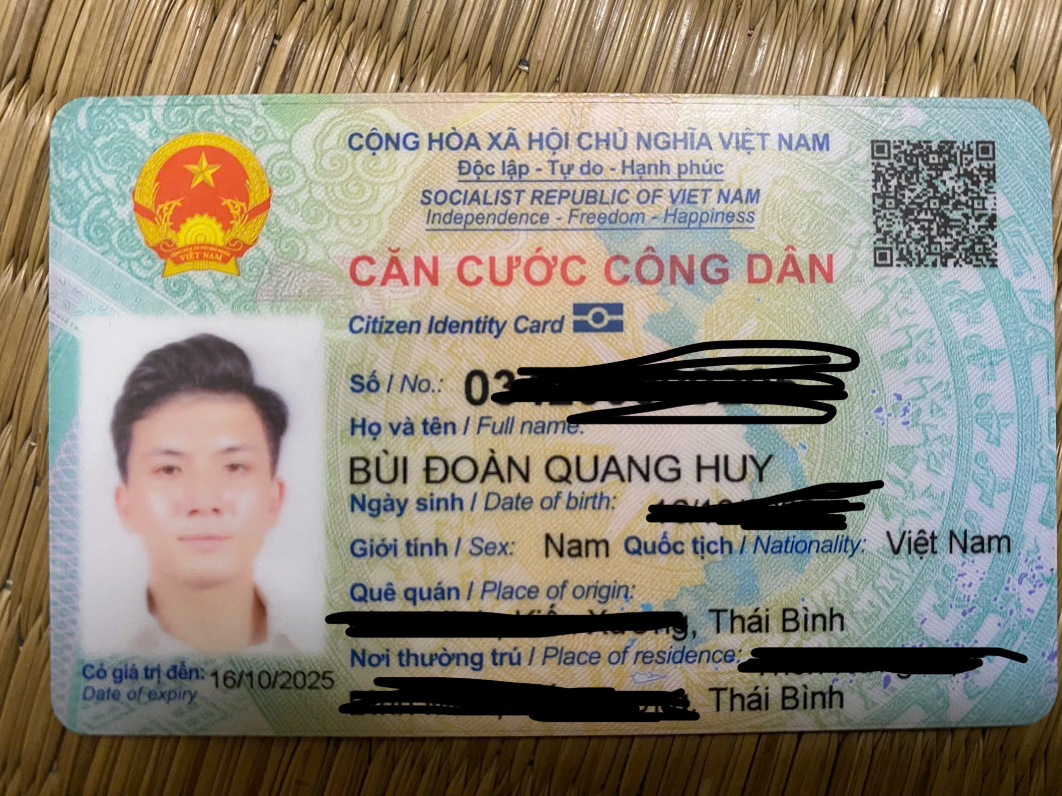 Rơi ví/giấy tờ Bùi Đoàn Quang Huy