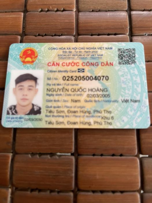 nhặt được CCCD Nguyễn Quốc Hoàng