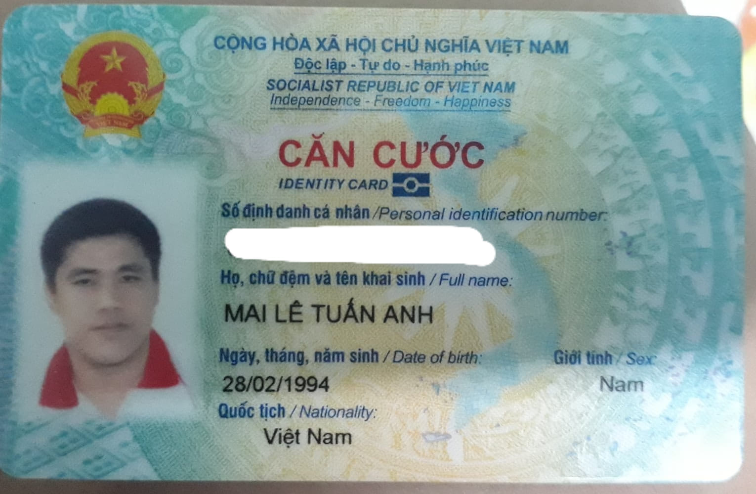 Nhặt được giấy tờ Mai lê Tuấn Anh