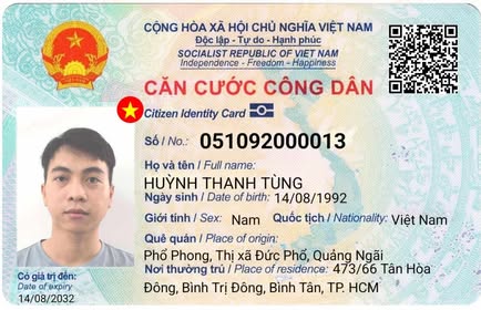 Tìm ví / Giấy tờ mang tên Huỳnh Thanh Tùng