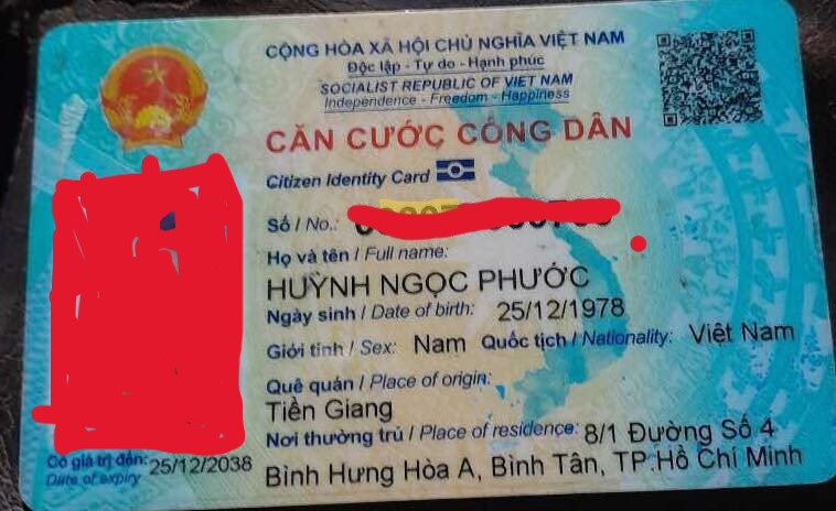 Tìm Ví / Giấy tờ mang tên Huỳnh Ngọc Phước