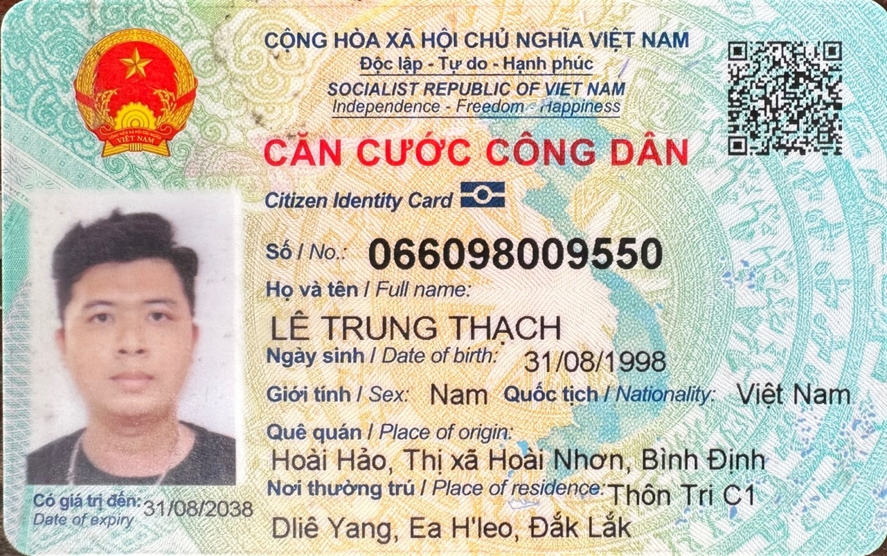 Rơi Ví/ giấy tờ tuỳ thân Lê Trung Thạch 1998 rơi ở cát lái, Tp Thủ Đức, HCM