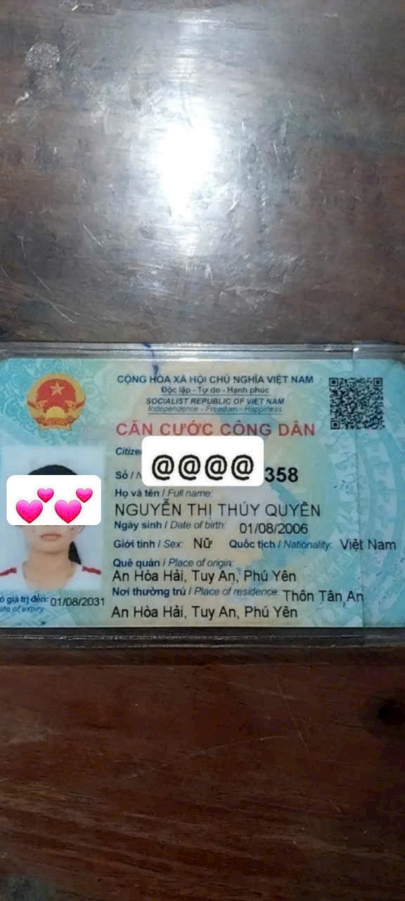 Cccd ở phú yên. Nhặt tại nha trang