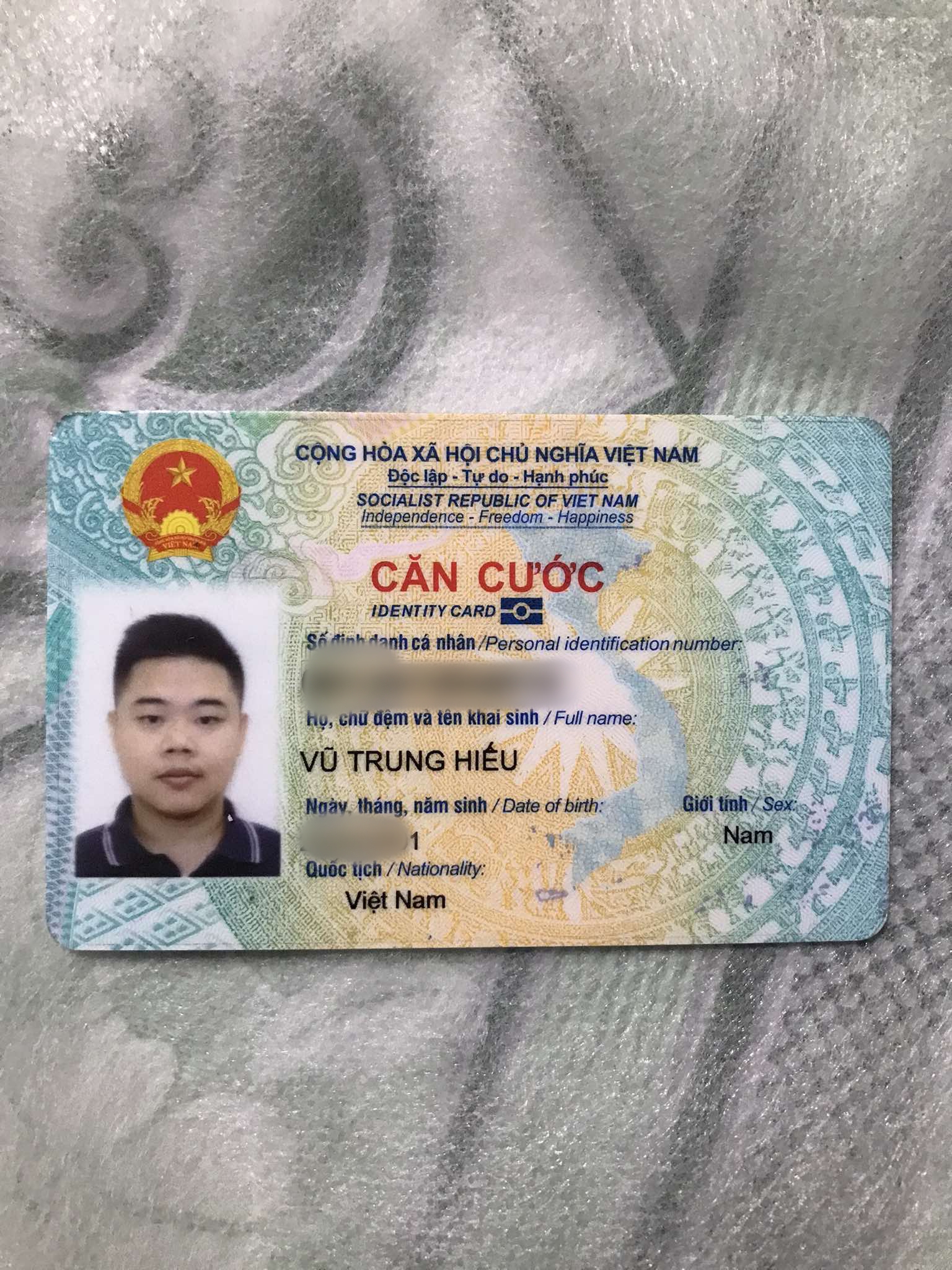 Nhặt cccd Vũ Trung Hiếu tại Tp Hcm