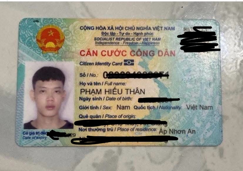 Em có rơi ví giấy tờ tên Phạm Hiếu Thânở đường 22/12 Thuận An Bình Dương 