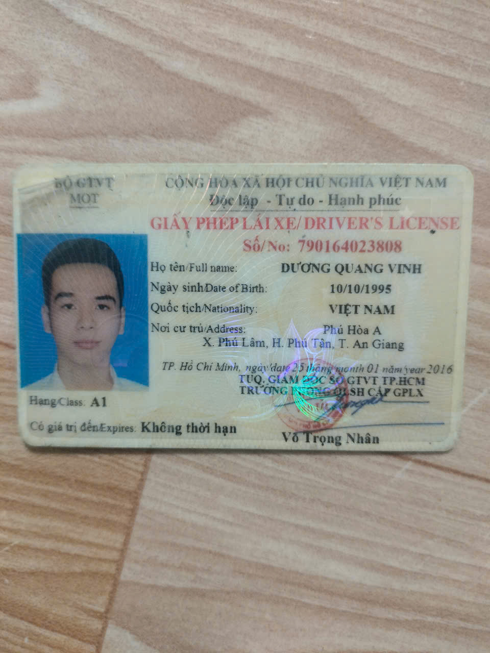 Anh trai bị rớt bằng lái xe 