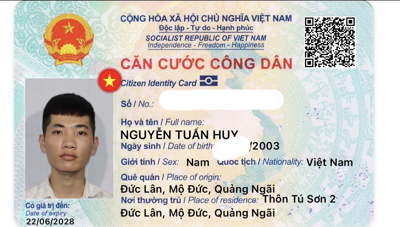 Tìm Ví / Giấy Tờ Tuỳ Thân Nguyễn Tuấn Huy