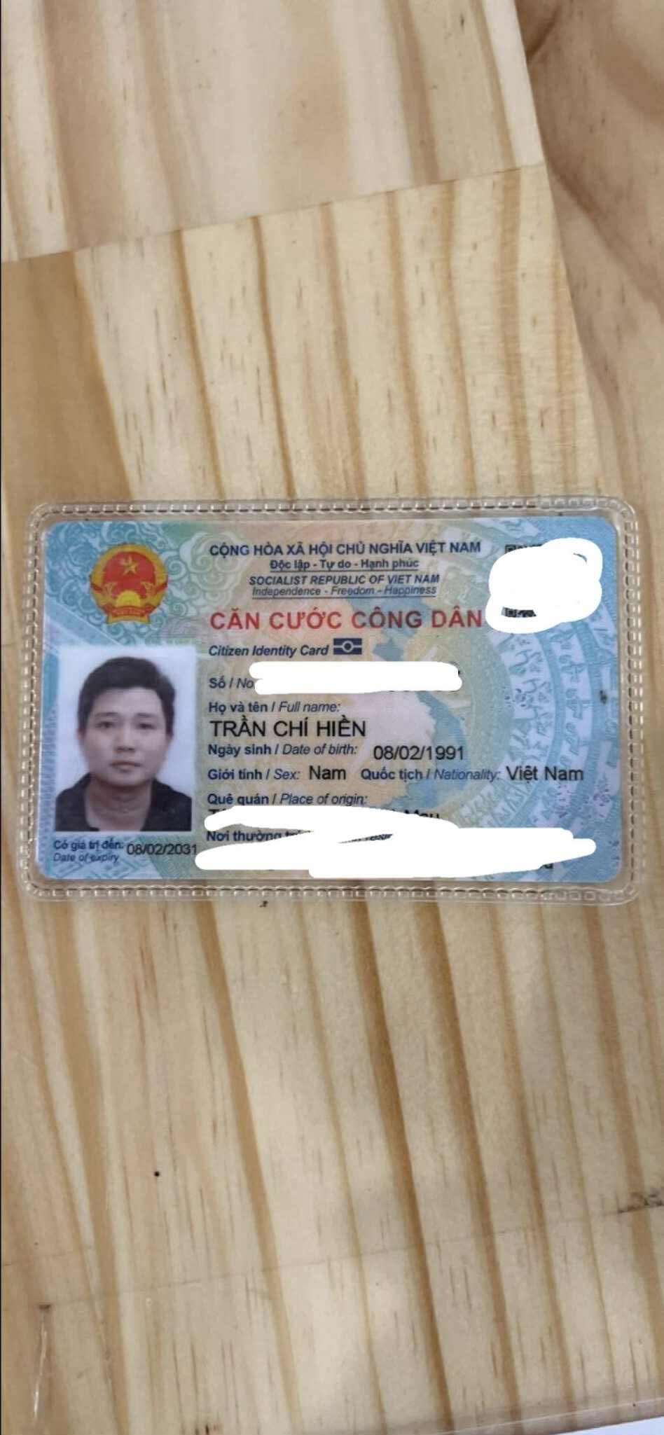 Rơi ví giấy tờ tuỳ thân Trần Chí Hiền 1991 rơi ở đường tuệ tĩnh Quận 11
