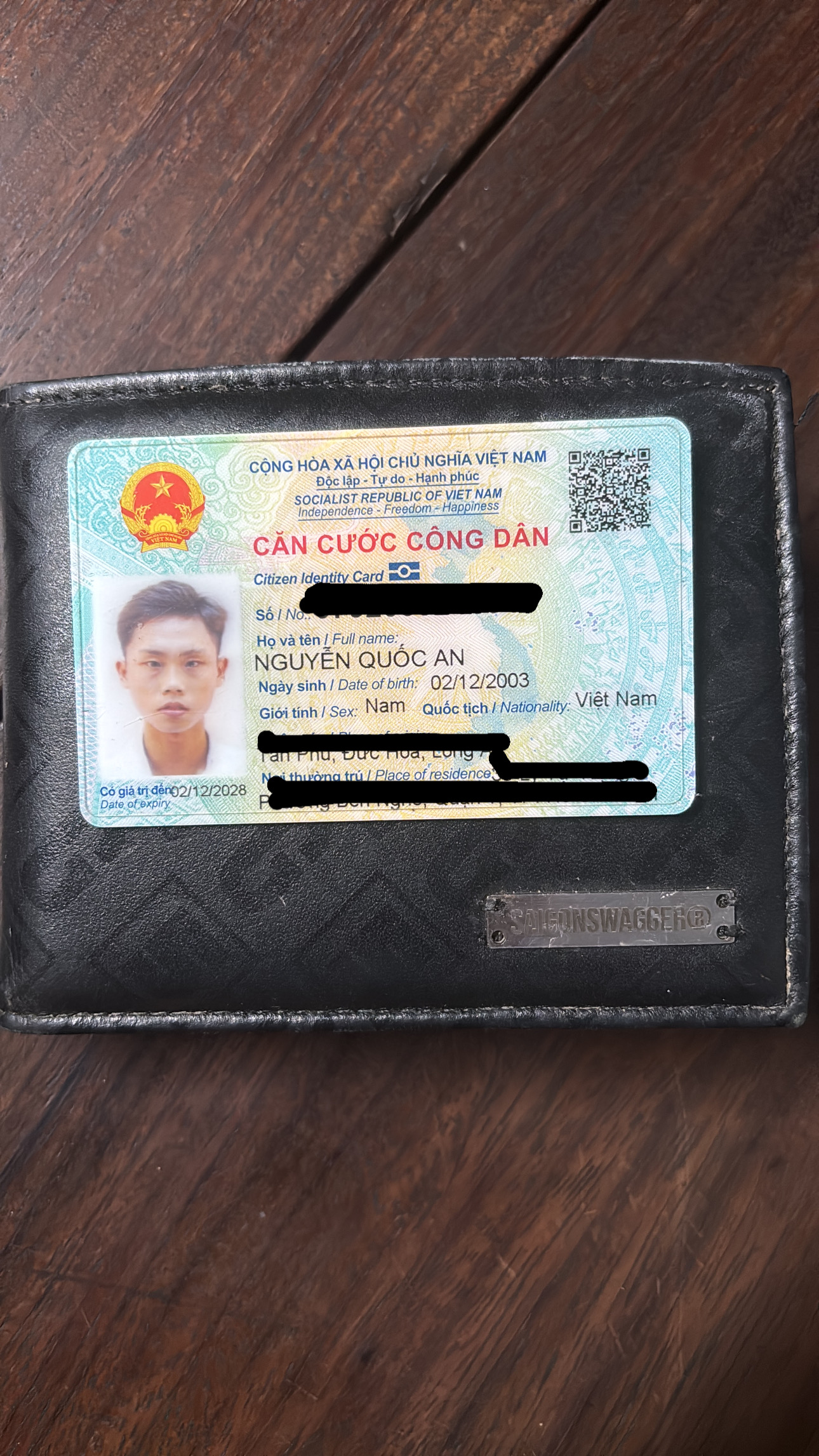 Nhặt được ví ở khu vực thanh đa bình quới 