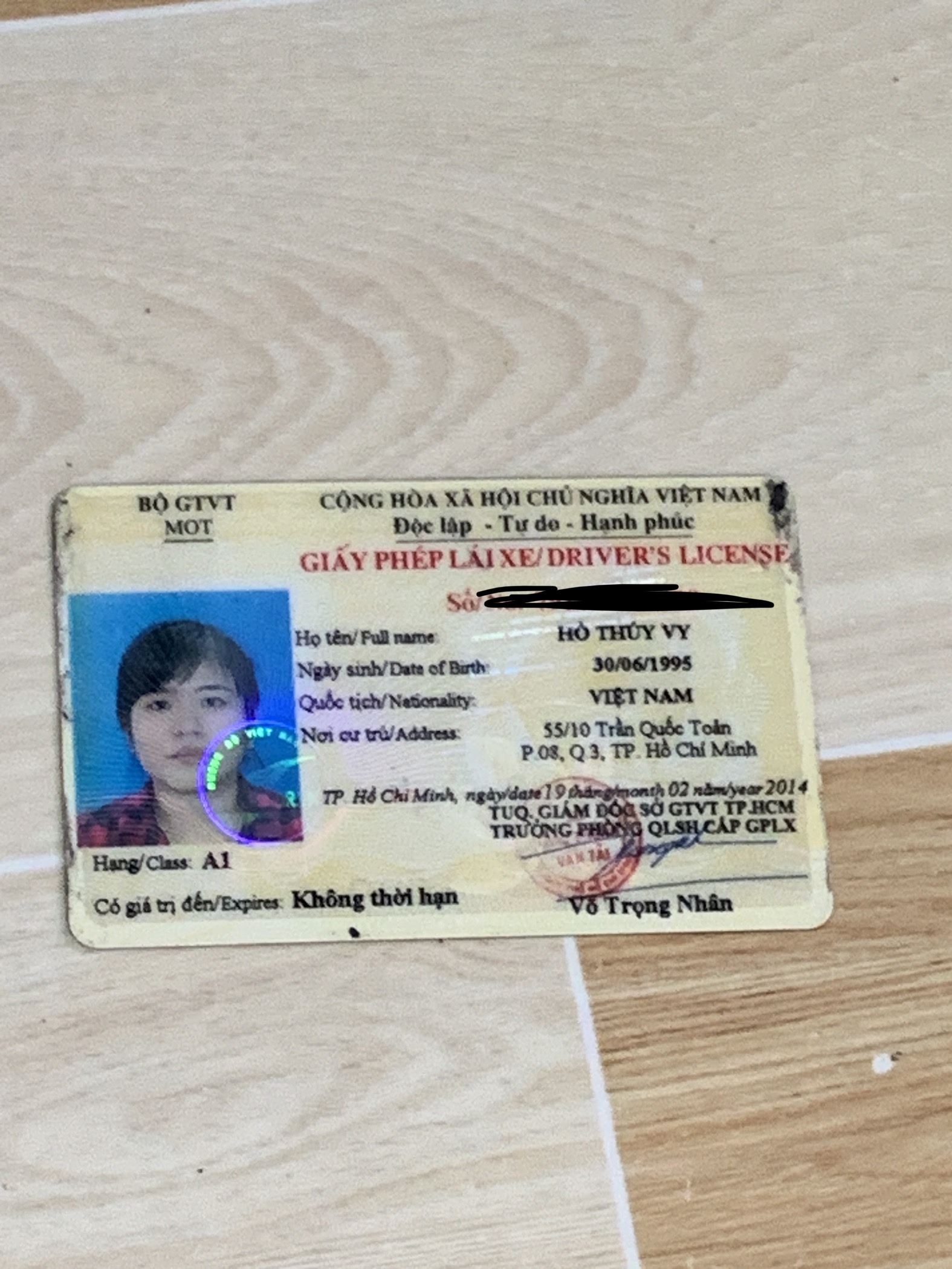 Nhặt đc giấy tờ của Hồ Thuý Vy