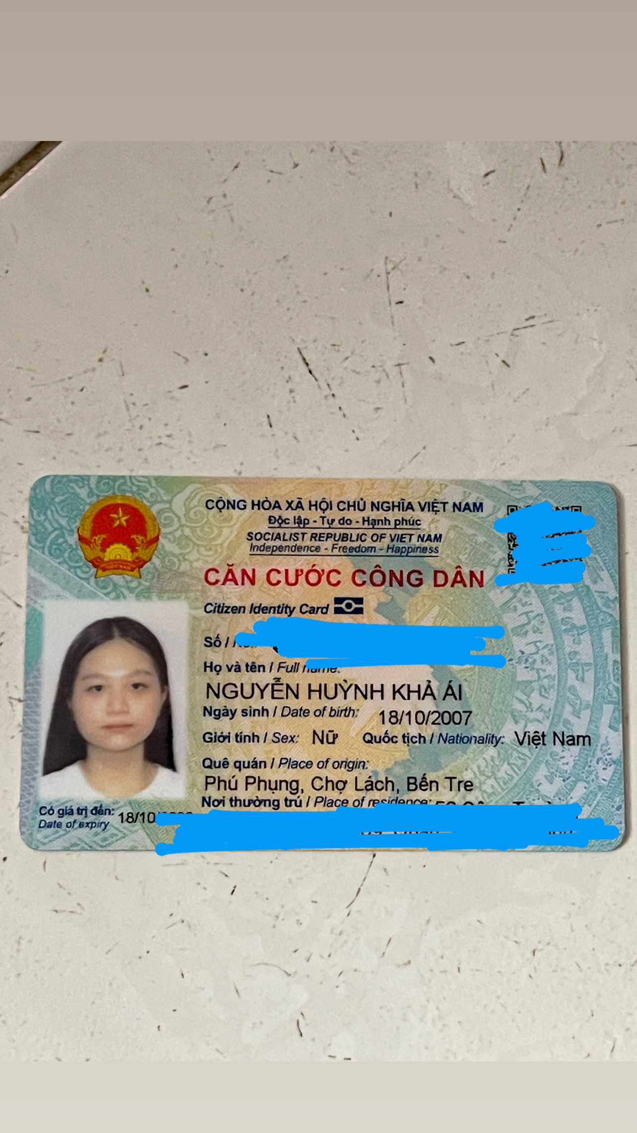 Em cần tìm căn cước công dân bị rơi mất ạ